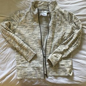 Zyia Cream Combo Zipper Jacket